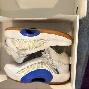 Air Jordan White and Blue Sneakers